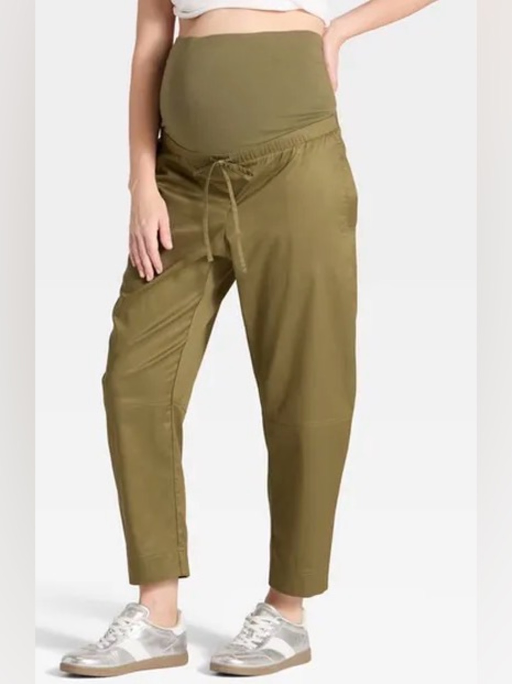 Maternity Pants Over The Belly High-Rise Chino. 360 stretch. All trimesters. XL